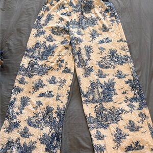 Cider Blue and Beige Patterned Trousers